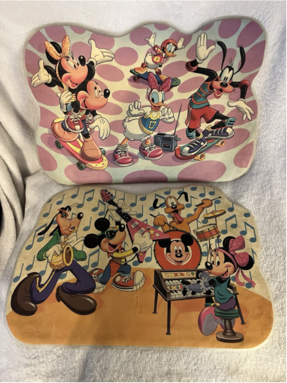 Vintage Disney Mickey Mouse Donald Duck Activity Placemats 1980S SET OF 2 SEE - Picture 2 of 16
